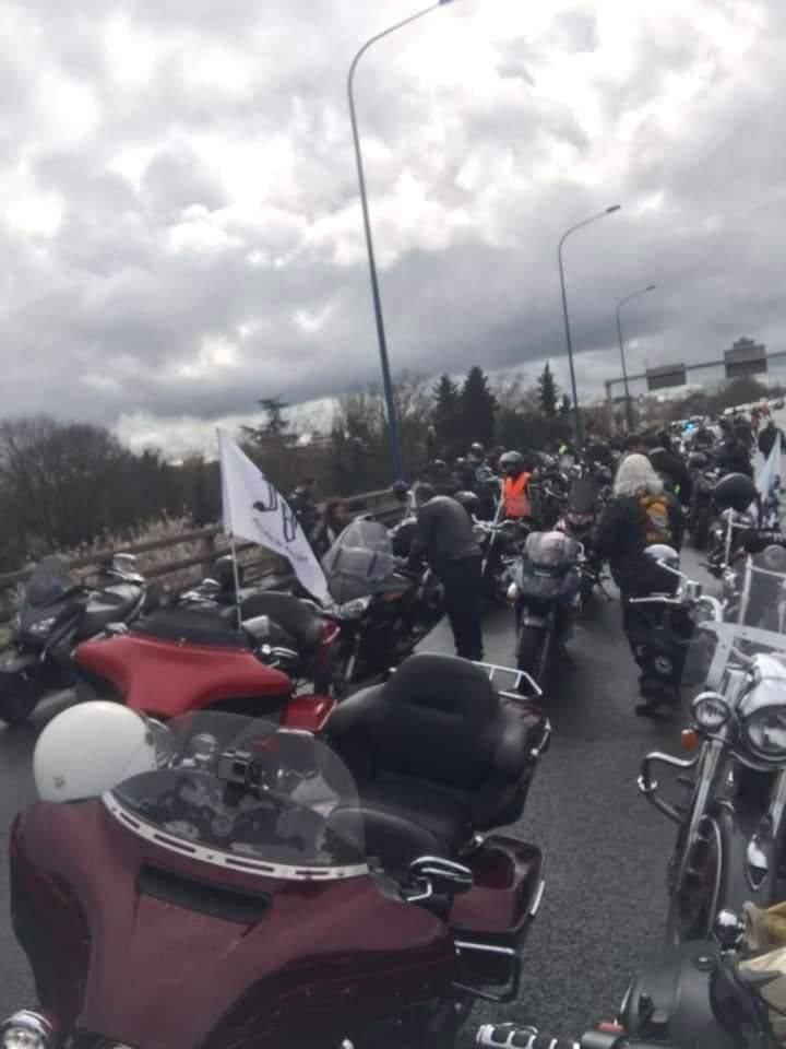 Motos en manifestation